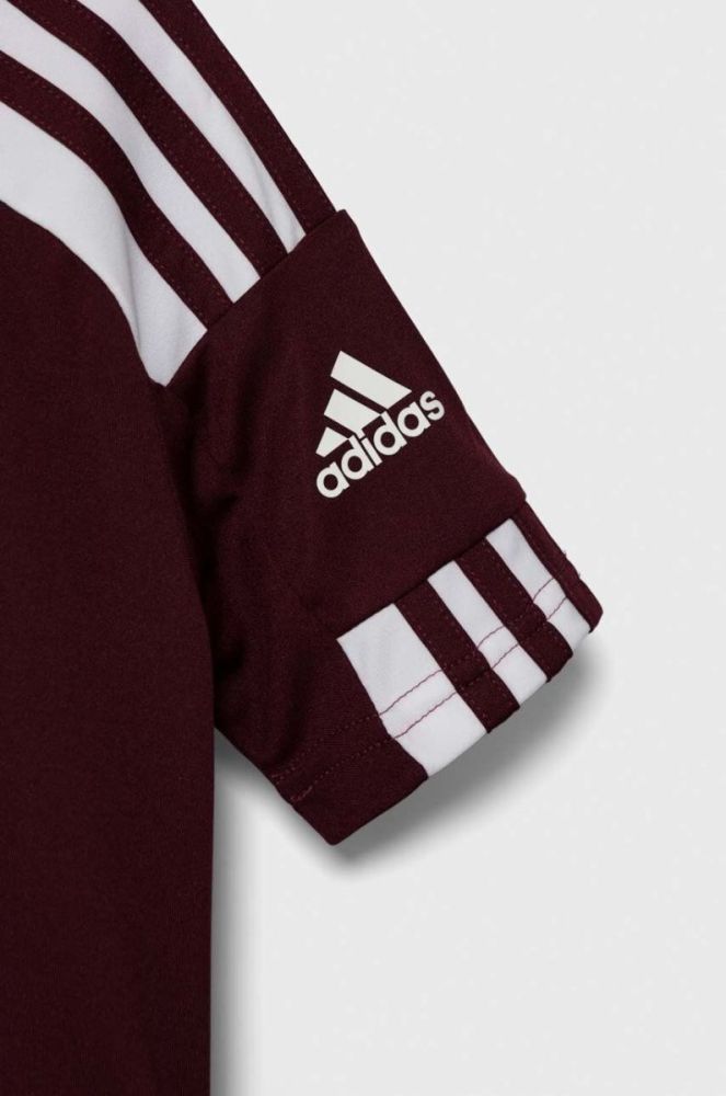 Дитяча футболка adidas Performance колір бордовий візерунок фото 3