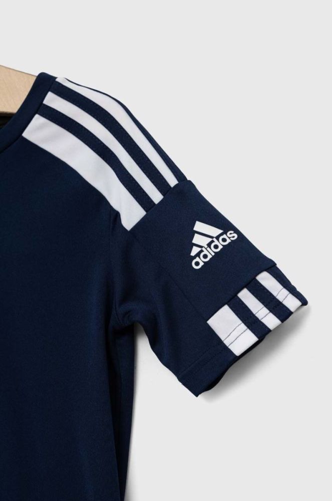 Дитяча футболка adidas Performance колір синій з аплікацією фото 3