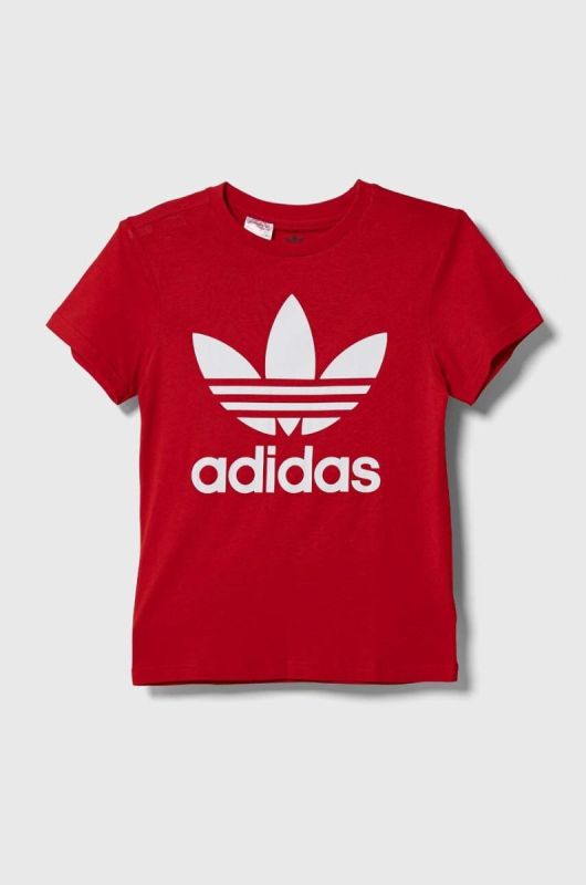 Бавовняна футболка adidas Originals TREFOIL колір червоний з принтом фото 2
