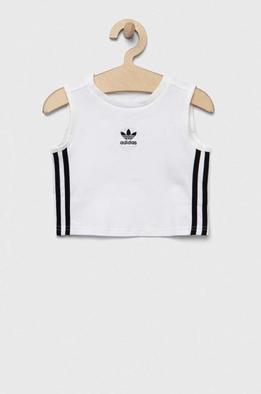 Дитячий топ adidas Originals колір білий з аплікацією фото 2