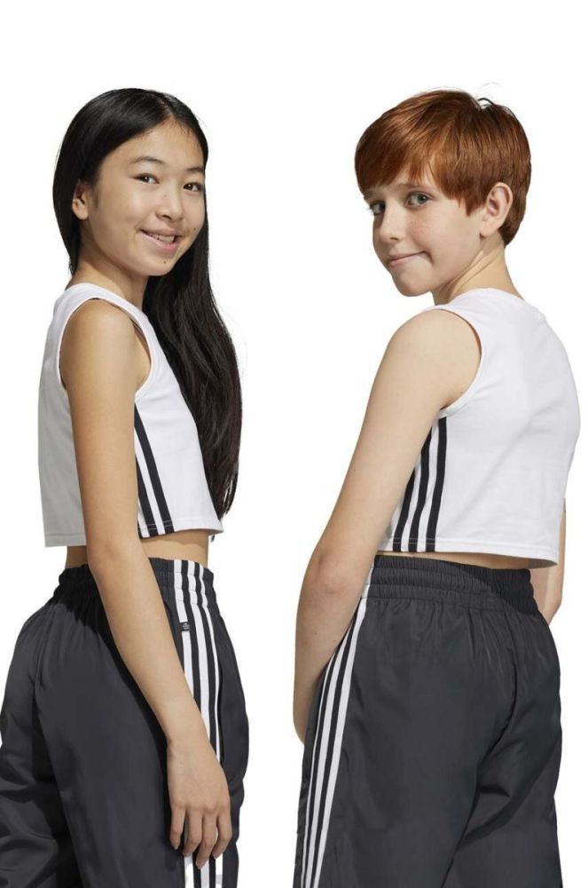 Дитячий топ adidas Originals колір білий з аплікацією фото 5