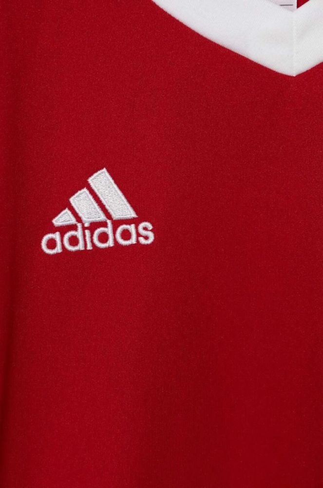 Дитяча футболка adidas Performance колір червоний однотонний фото 3