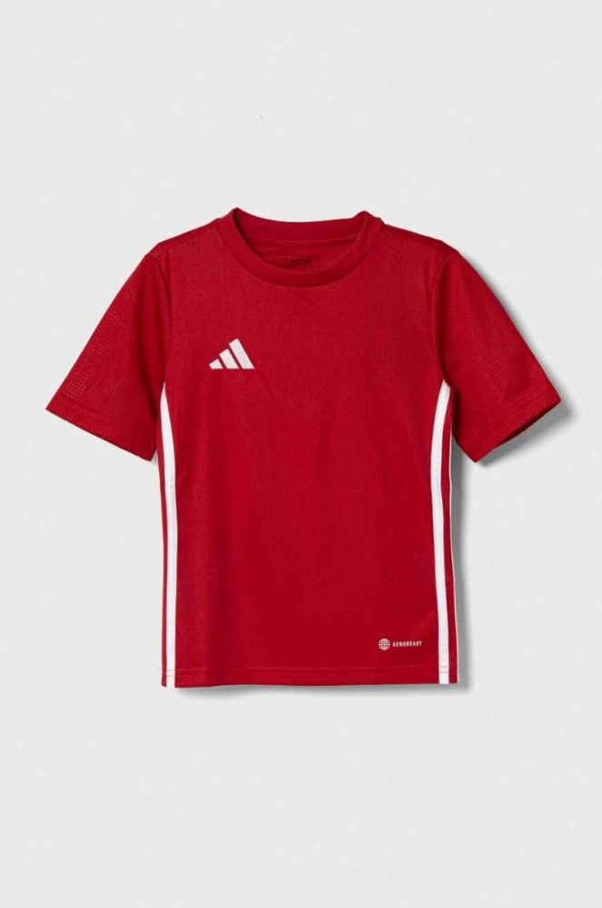 Дитяча футболка adidas Performance колір червоний з аплікацією фото 2