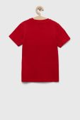 Дитяча бавовняна футболка adidas колір червоний візерунок