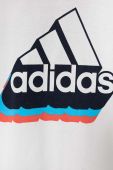 Дитяча бавовняна футболка adidas колір білий з принтом (3377082)