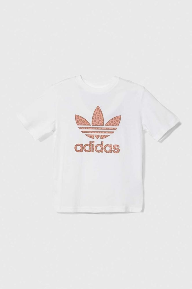 Дитяча бавовняна футболка adidas Originals колір білий з принтом (3360764)