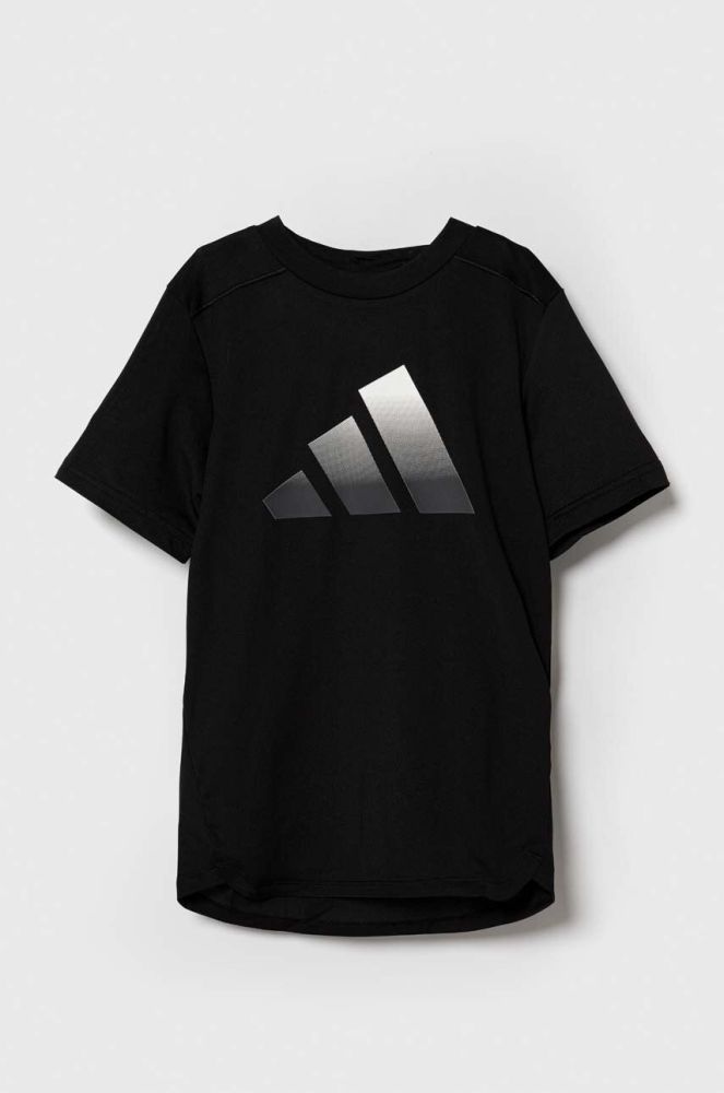 Дитяча футболка adidas колір чорний з принтом (3377094)