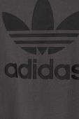 Дитяча бавовняна футболка adidas Originals TREFOIL колір сірий візерунок