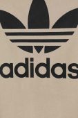 Бавовняна футболка adidas Originals TREFOIL колір бежевий з принтом