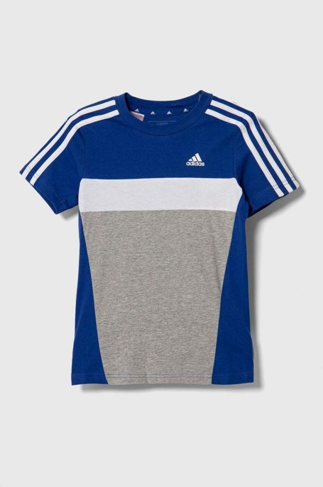 Дитяча бавовняна футболка adidas візерунок колір блакитний (3443930) фото 2