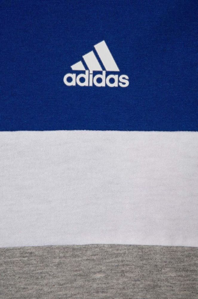 Дитяча бавовняна футболка adidas візерунок колір блакитний (3443930) фото 4