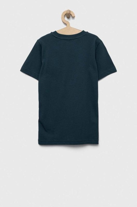 Дитяча бавовняна футболка adidas Originals колір зелений однотонний фото 2