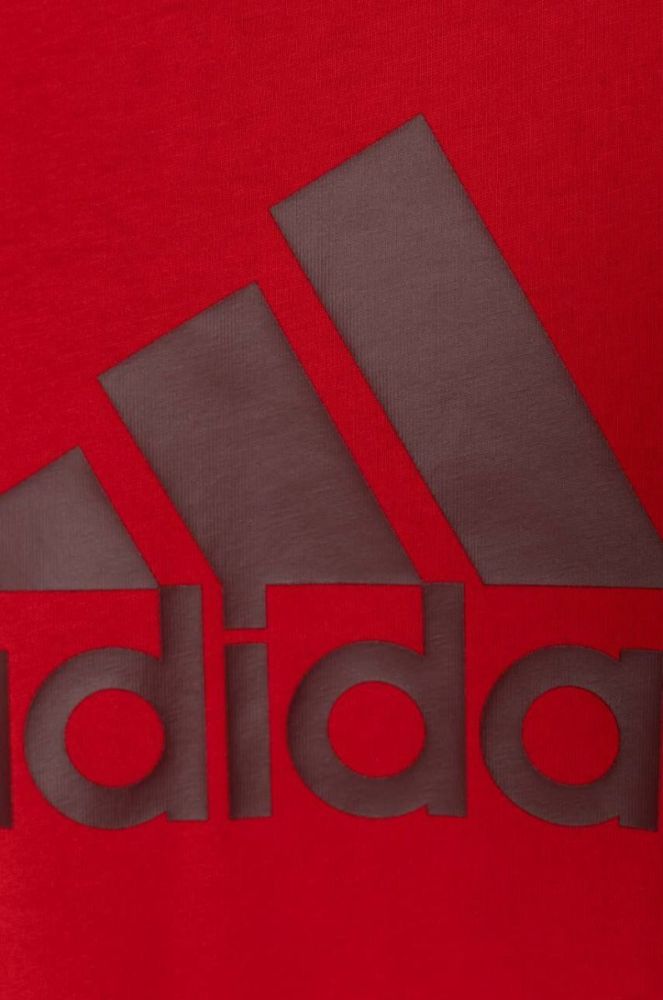 Дитяча бавовняна футболка adidas колір червоний з принтом (3568883) фото 3