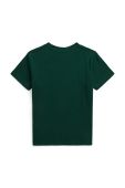 Дитяча бавовняна футболка Polo Ralph Lauren колір зелений з принтом (3642709)