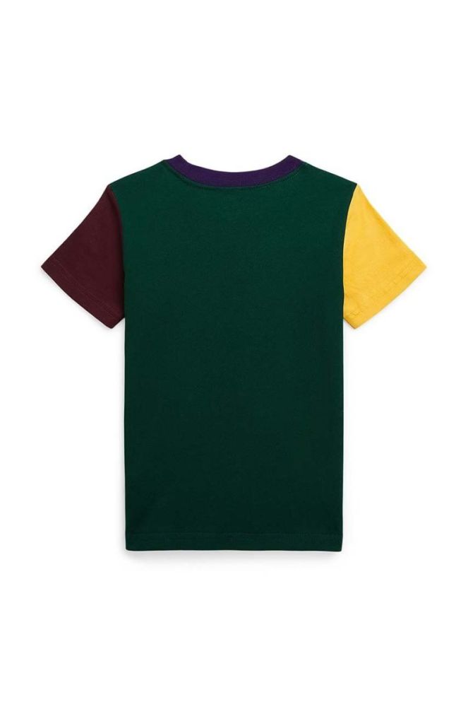 Дитяча бавовняна футболка Polo Ralph Lauren колір синій з принтом (3475094) фото 3