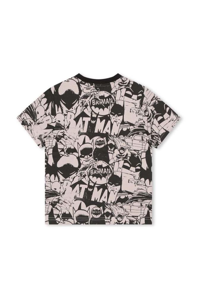Дитяча бавовняна футболка Dkny x DC Comics колір чорний візерунок (3644255) фото 2