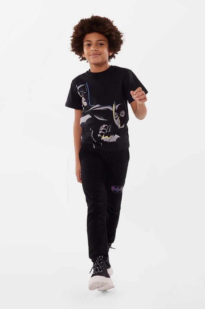 Дитяча бавовняна футболка Dkny колір чорний з принтом (3639471)