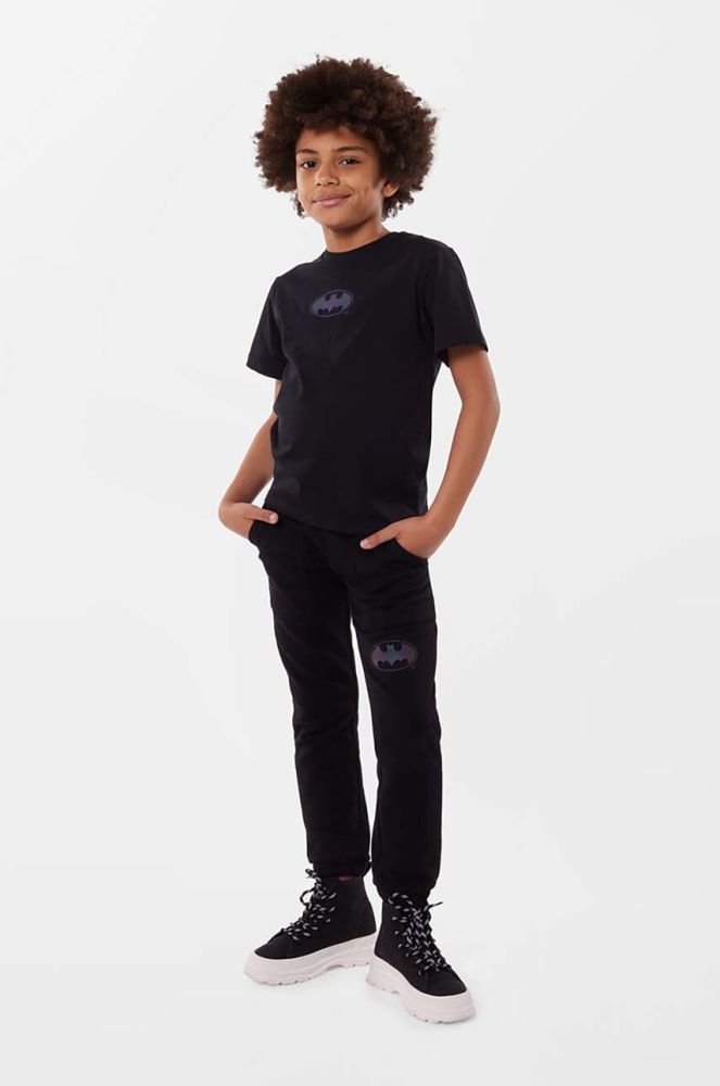 Дитяча бавовняна футболка Dkny колір чорний з принтом (3639525)