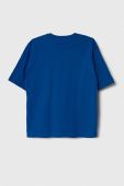 Дитяча бавовняна футболка United Colors of Benetton з аплікацією колір блакитний (3398405)