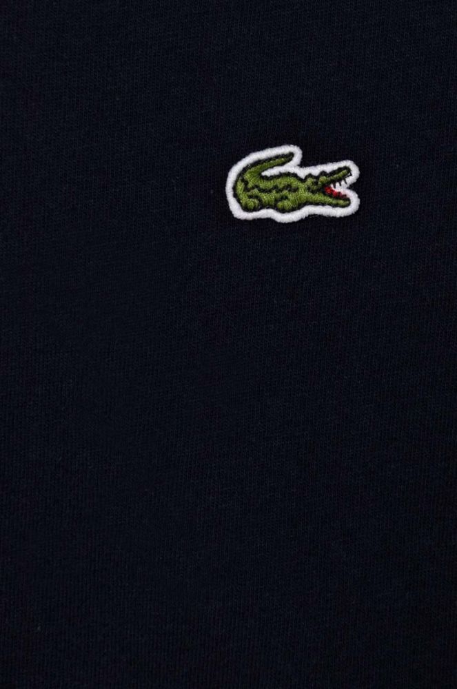 Дитяча бавовняна футболка Lacoste колір синій однотонний фото 3