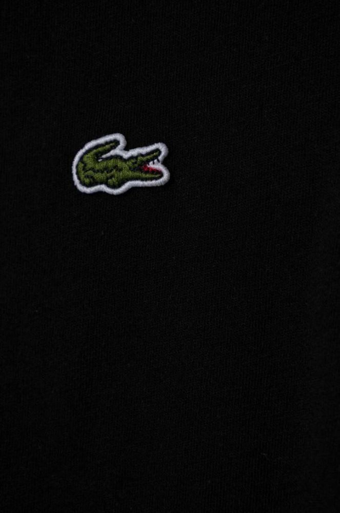 Дитяча бавовняна футболка Lacoste колір чорний однотонний фото 3
