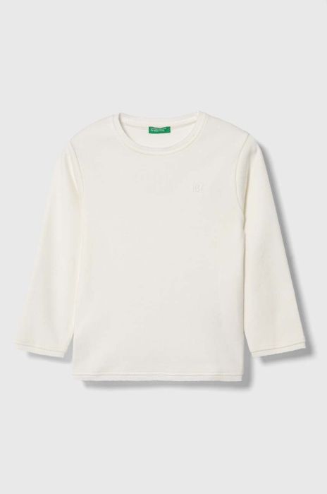 Дитячий бавовняний светр United Colors of Benetton колір білий легкий