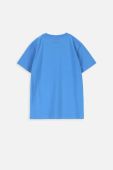 Дитяча бавовняна футболка Coccodrillo однотонний колір блакитний