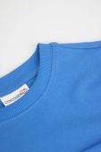 Дитяча бавовняна футболка Coccodrillo однотонний колір блакитний