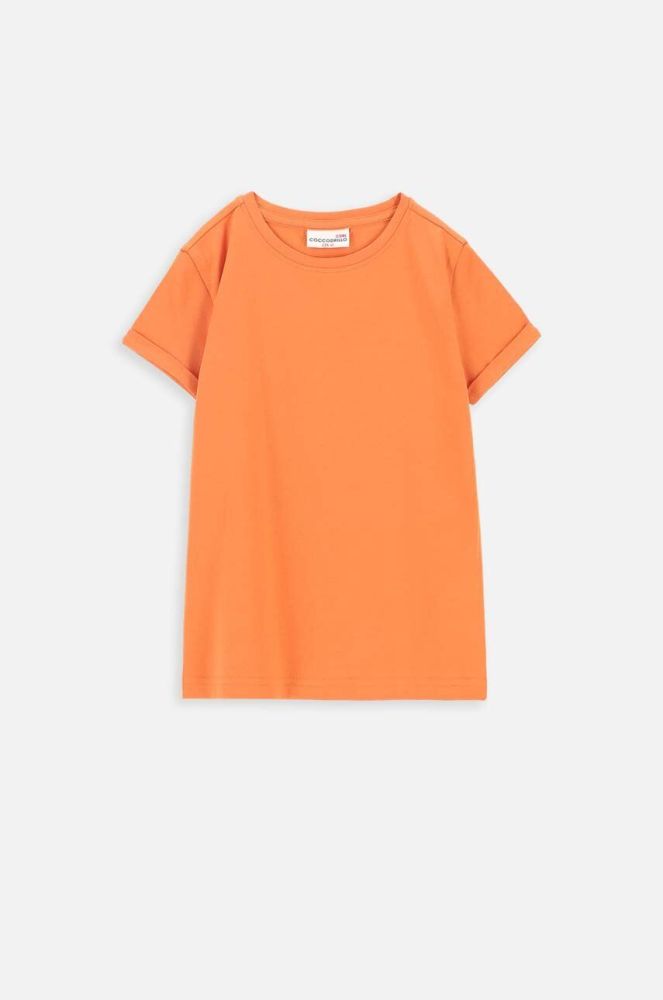 Дитяча футболка Coccodrillo колір помаранчевий однотонний