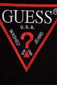 Дитяча бавовняна футболка Guess колір чорний з аплікацією (3603485)