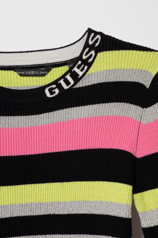 Дитячий светр Guess колір жовтий легкий фото 3