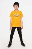 Дитяча бавовняна футболка Coccodrillo колір жовтий з принтом (3495827)