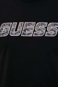 Бавовняна футболка Guess колір чорний з принтом (3395366)