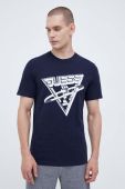 Бавовняна футболка Guess колір синій з принтом (3510584)