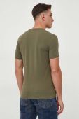 Футболка Guess чоловічий колір зелений однотонний (3313870)