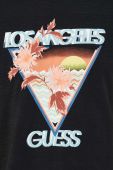 Бавовняна футболка Guess колір чорний з принтом (3367090)