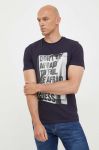 Бавовняна футболка Guess колір синій з принтом (3367101)