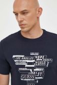 Футболка Guess чоловічий колір синій з принтом (3367123)