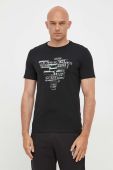 Футболка Guess чоловічий колір чорний з принтом (3367128)