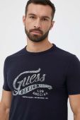 Футболка Guess чоловічий колір синій з принтом (3336077)