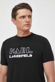 Футболка Karl Lagerfeld чоловічий колір чорний візерунок (3313929)