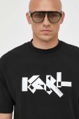 Футболка Karl Lagerfeld чоловічий колір чорний з принтом (3367139)