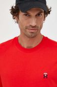 Бавовняна футболка Tommy Hilfiger колір червоний з аплікацією (3417486)