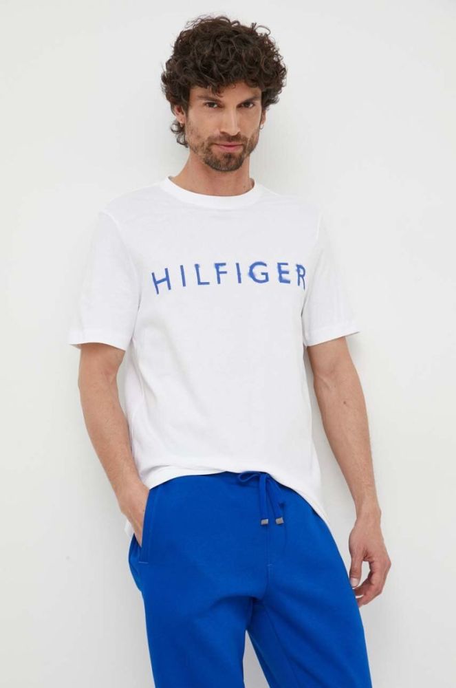Бавовняна футболка Tommy Hilfiger колір білий з принтом (3297209) фото 4