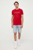 Бавовняна футболка Tommy Hilfiger колір червоний з принтом (3257193)