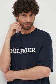 Бавовняна футболка Tommy Hilfiger колір синій з аплікацією (3257204)
