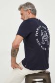 Бавовняна футболка Tommy Hilfiger колір синій з принтом (3330831)