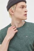 Футболка Tommy Jeans чоловічий колір зелений меланж (3282038)