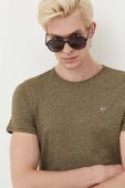 Футболка Tommy Jeans чоловічий колір зелений меланж (3536822)