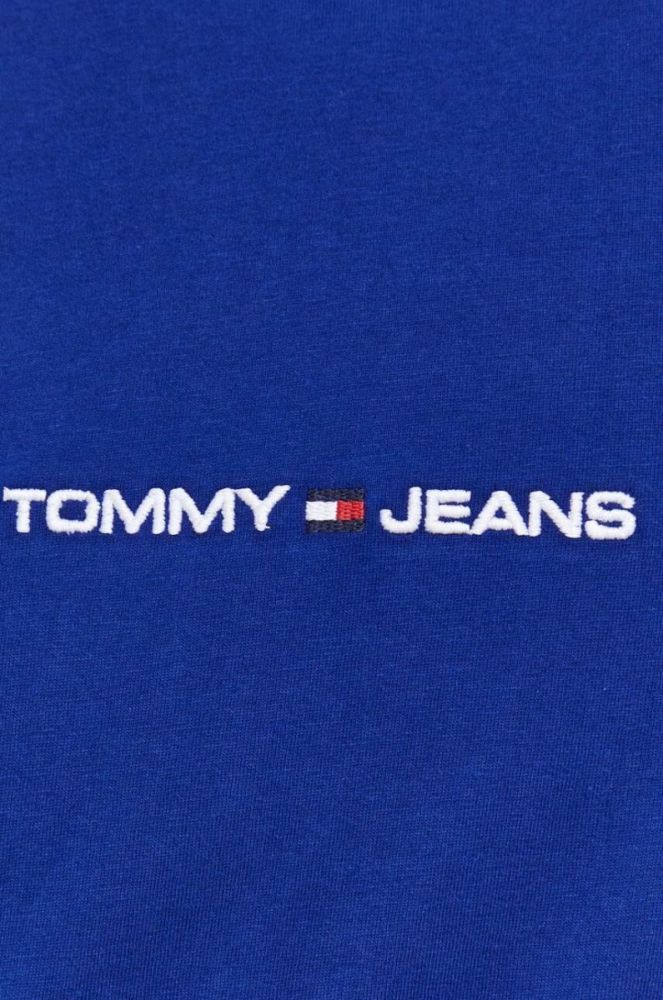 Бавовняна футболка Tommy Jeans колір синій з аплікацією (3303328) фото 4